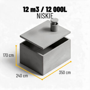 Szambo betonowe 12 m³ NISKIE jednokomorowe – producent | MAL-BET