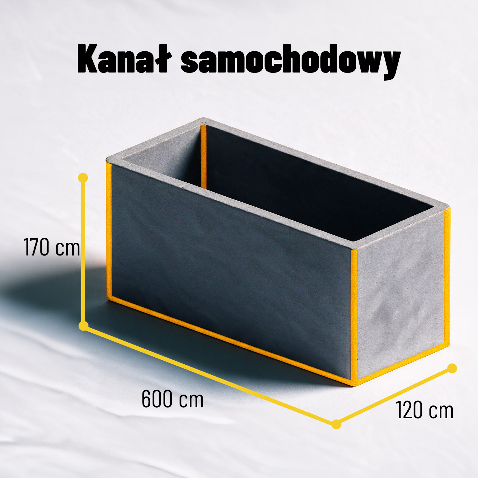 Kanał samochodowy 6 m betonowy – 600×120 | MAL-BET