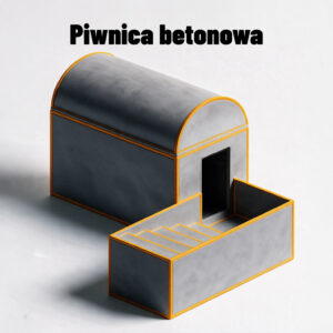 Piwnica z przedsionkiem 350x240 z kopułą | MAL-BET